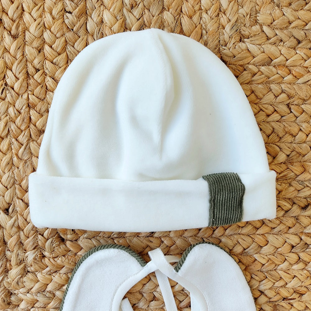 Bavetta + Cappellino in ciniglia La Sartoria Dei Piccoli