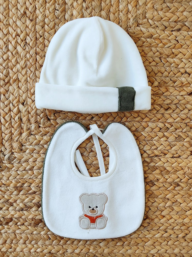 Bavetta + Cappellino in ciniglia La Sartoria Dei Piccoli