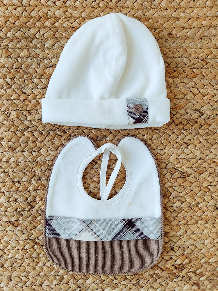 Bavetta + Cappellino in ciniglia La Sartoria Dei Piccoli