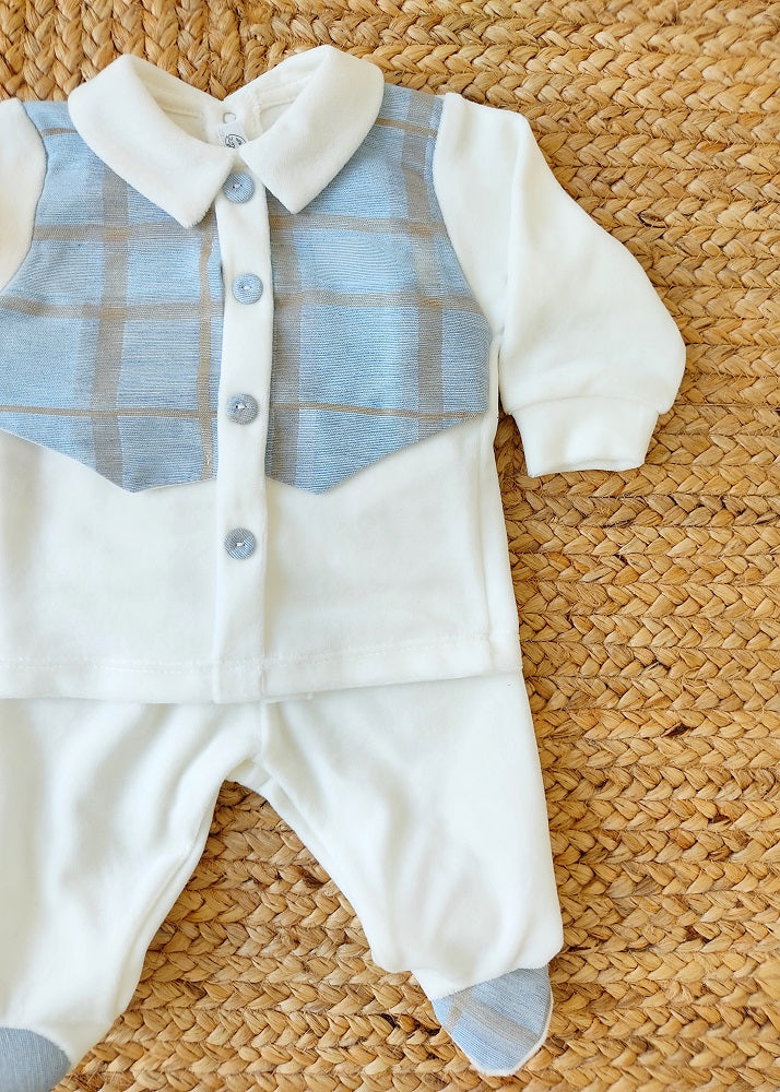 Completo due pezzi in ciniglia La Sartoria Dei Piccoli