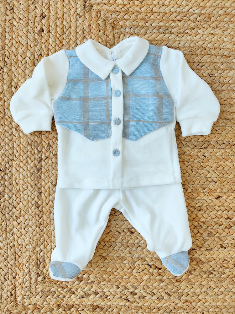 Completo due pezzi in ciniglia La Sartoria Dei Piccoli