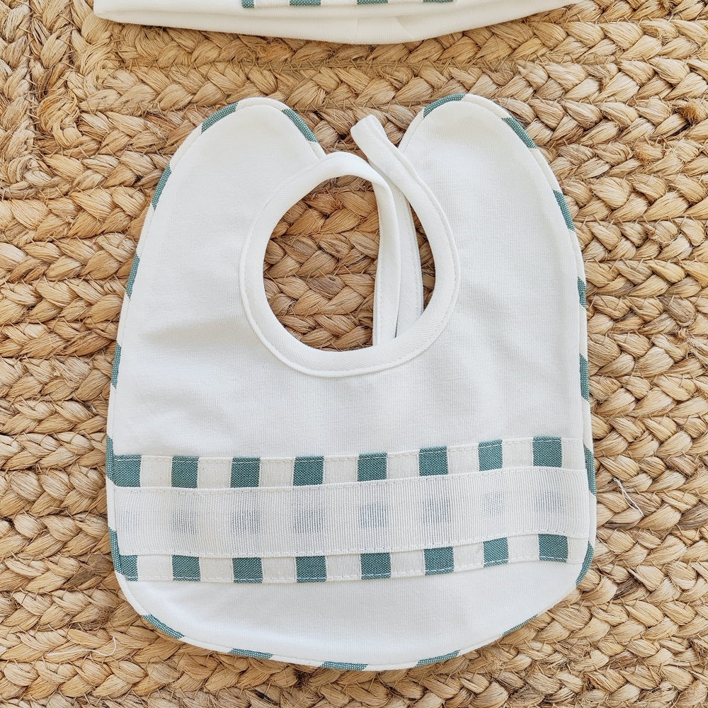 Set Cappellino + Bavetta in cotone La Sartoria Dei Piccoli