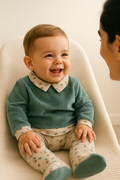 Completo due pezzi in ciniglia e caldo cotone Baby Vip