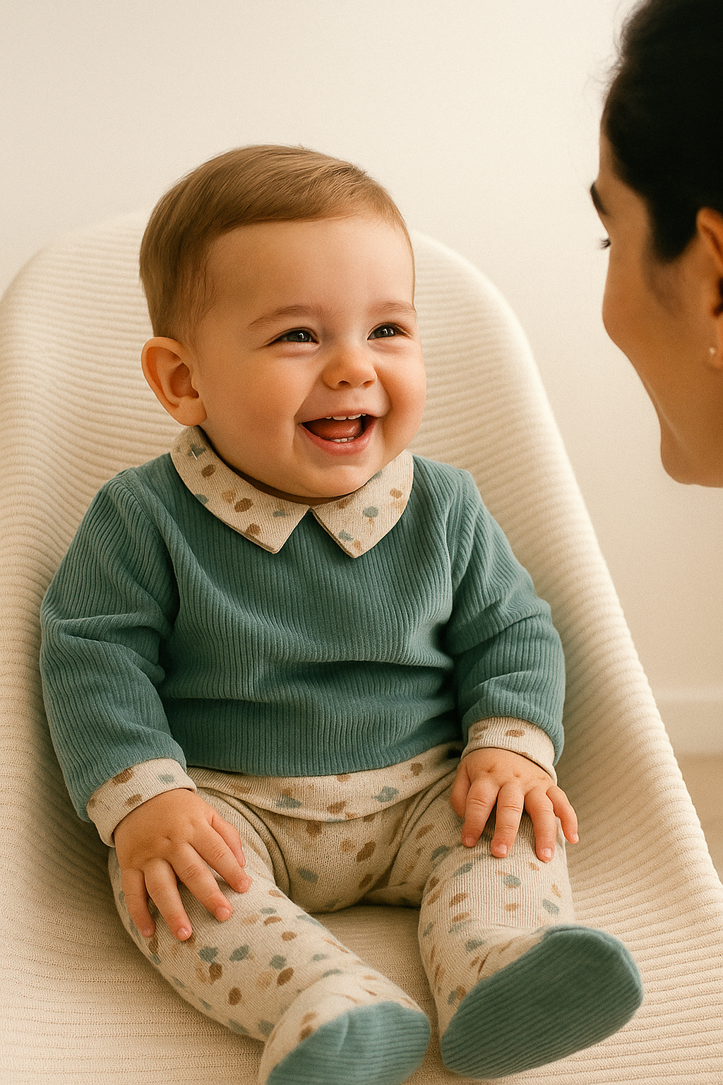 Completo due pezzi in ciniglia e caldo cotone Baby Vip