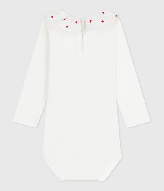 Body con colletto ricamato Petit Bateau