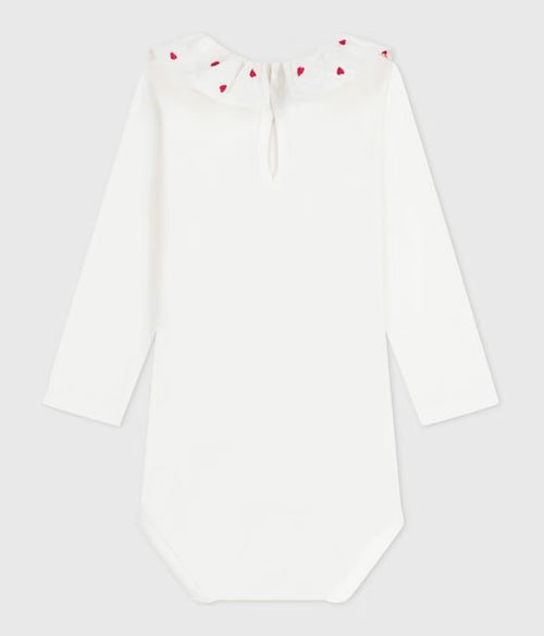 Body con colletto ricamato Petit Bateau