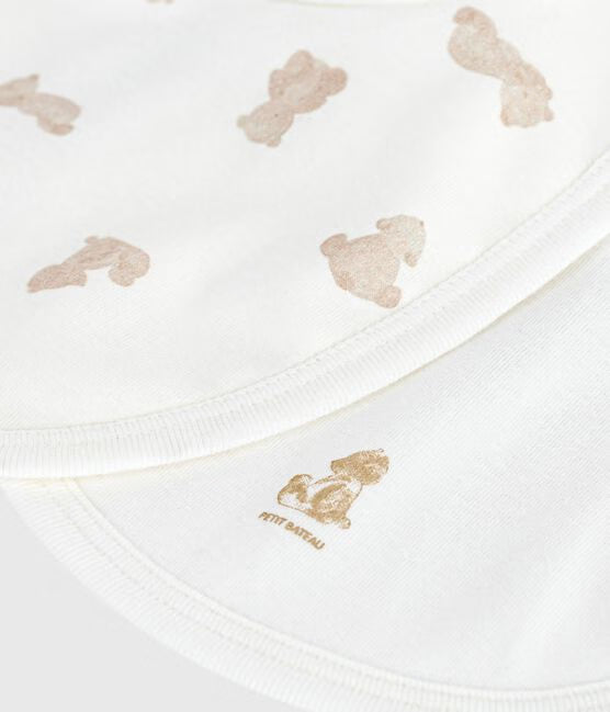 Set di bavaglini in cotone con stampa Petit Bateau