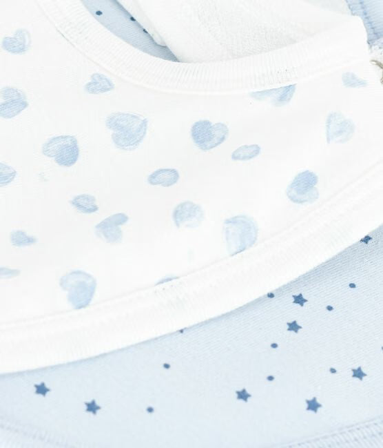 Set di bavaglini in cotone con stampa Petit Bateau