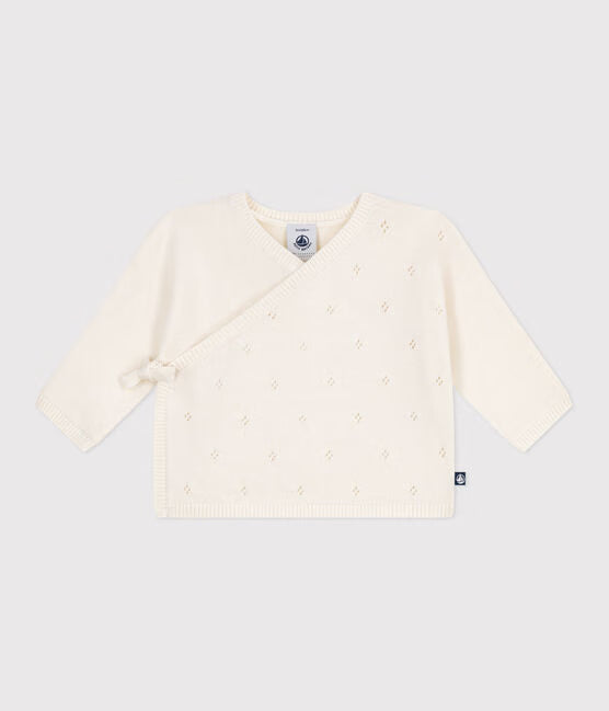 Brassière con incrocio + Pantaloni in maglia traforata di misto lana e cotone Petit Bateau