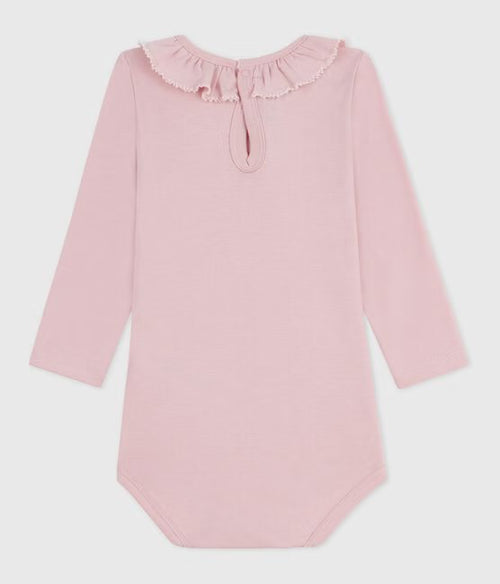 Body con colletto in cotone