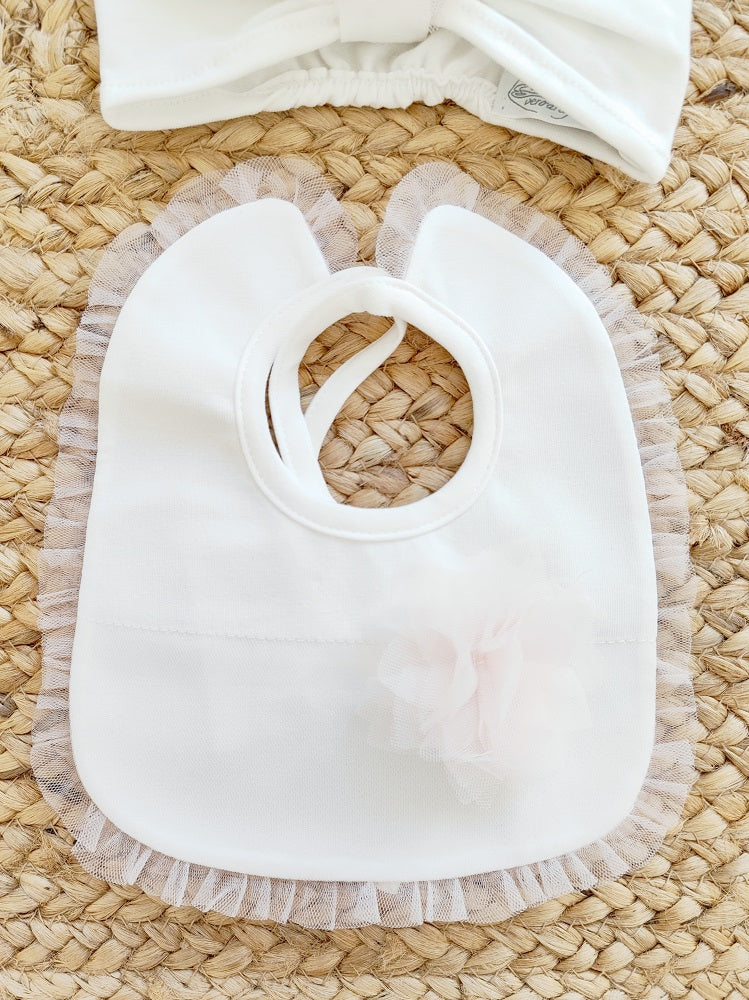 Set Bavetta + Cappellino in cotone La Sartoria Dei Piccoli