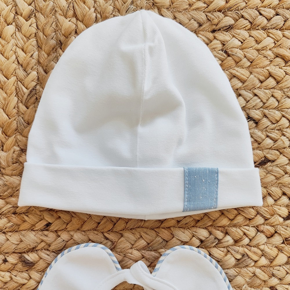 Set Cappellino + in cotone La Sartoria Dei Piccoli