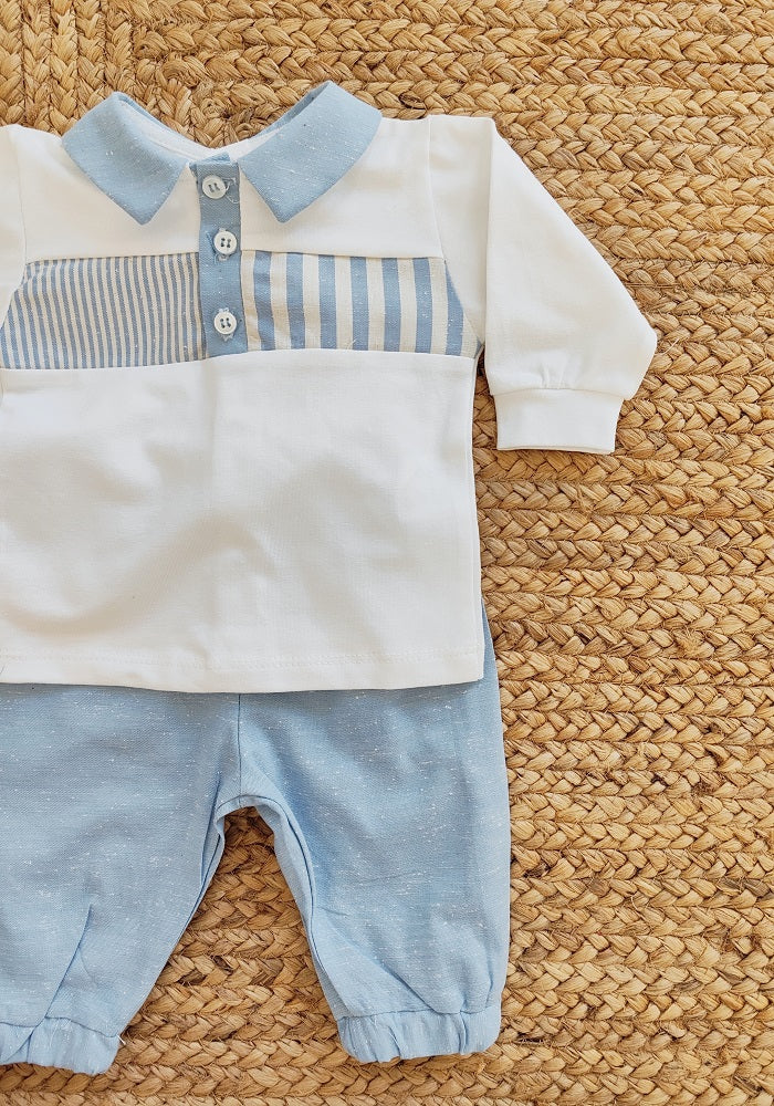 Completo due pezzi in cotone La Sartoria Dei Piccoli