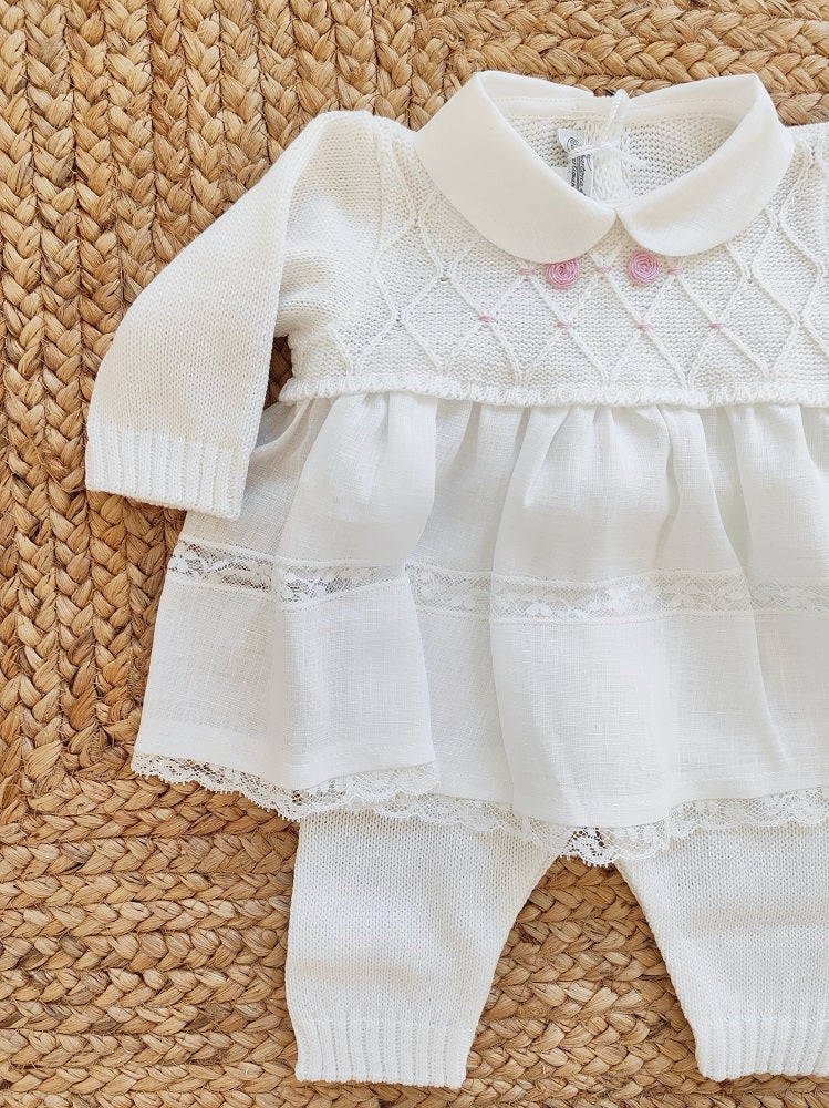 Completo in filo di cotone e lino La Sartoria dei Piccoli