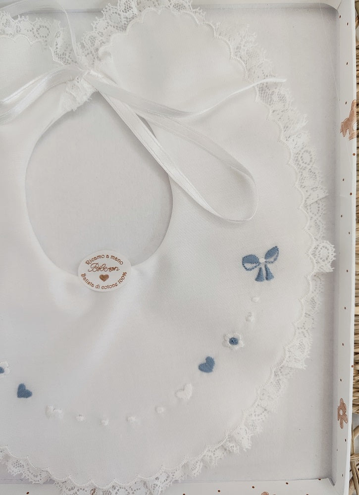 Bavetta ricamata a mano Biberon
