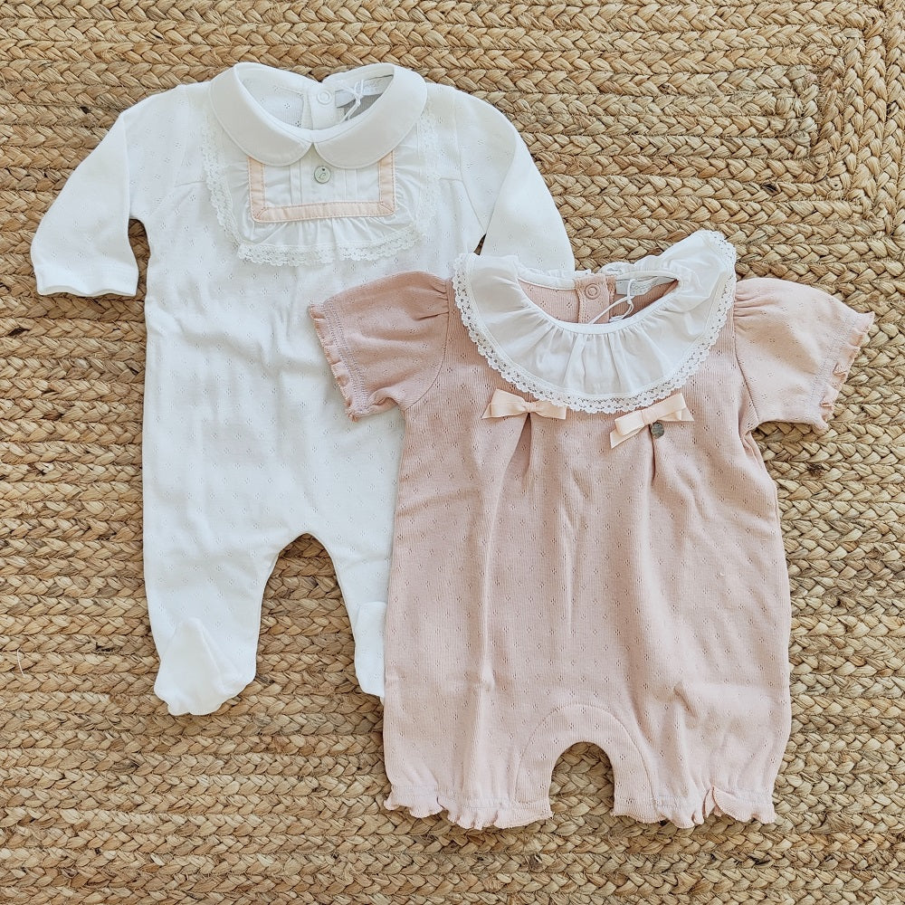 Tutina e Pagliaccetto in jersey traforato Coccodè