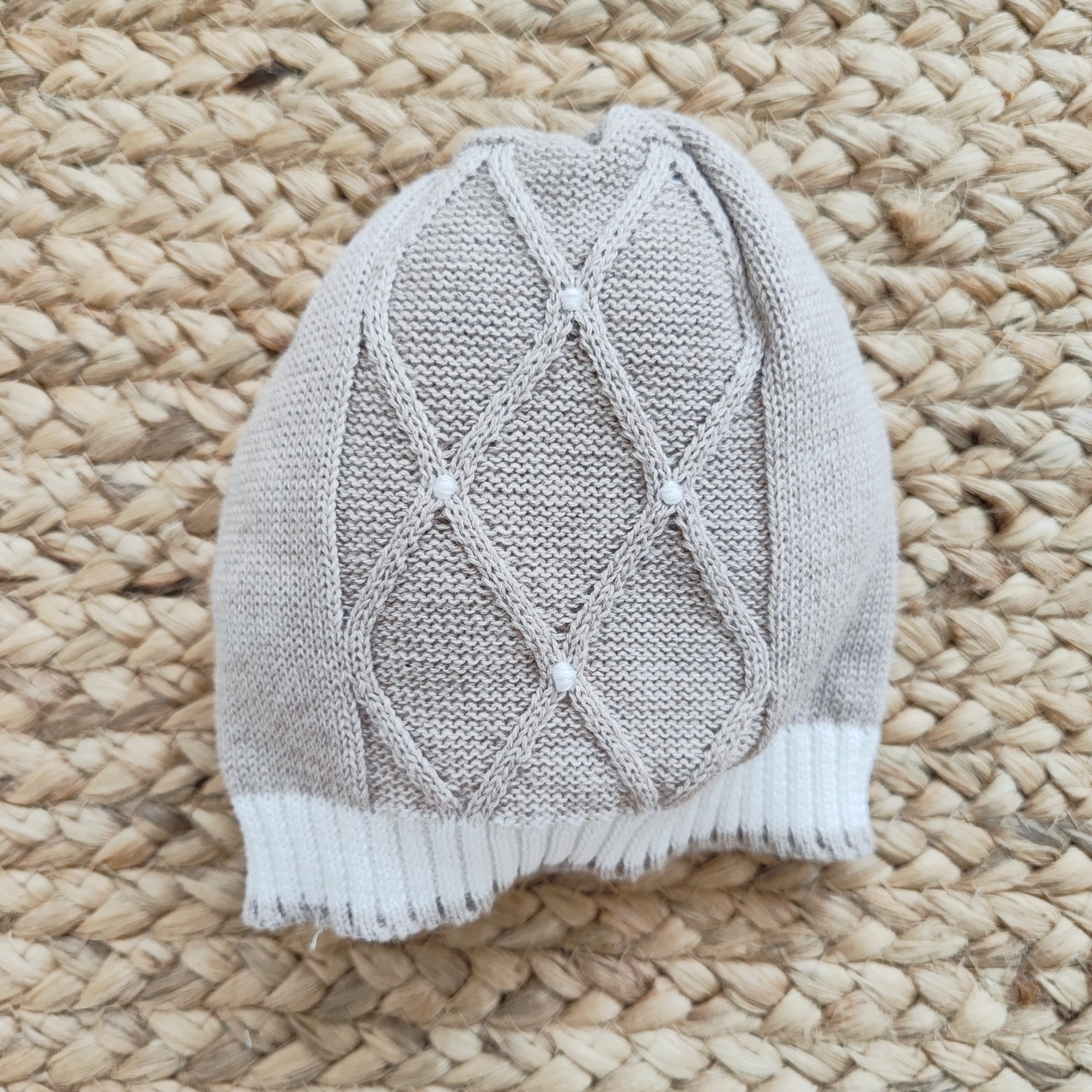 Tutina + cappellino + scarpine in filo di cotone Aurora