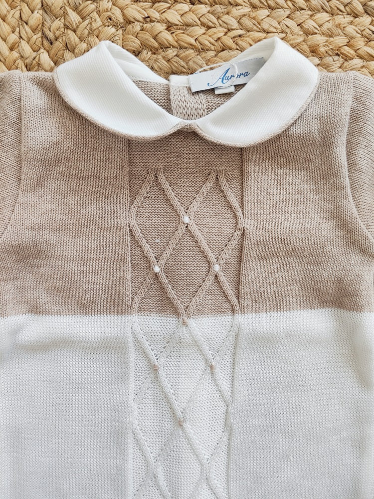 Tutina + cappellino + scarpine in filo di cotone Aurora