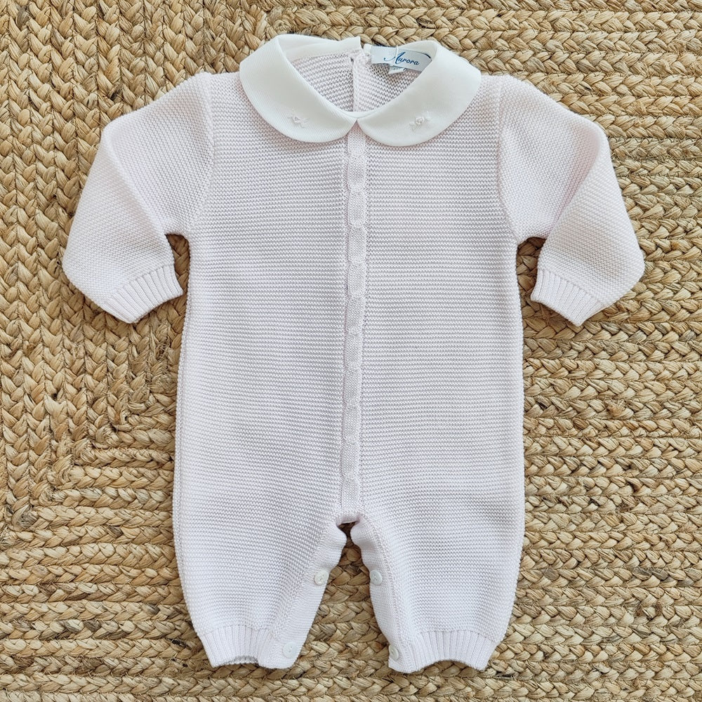 Tutina + cappellino + scarpine in filo di cotone Aurora