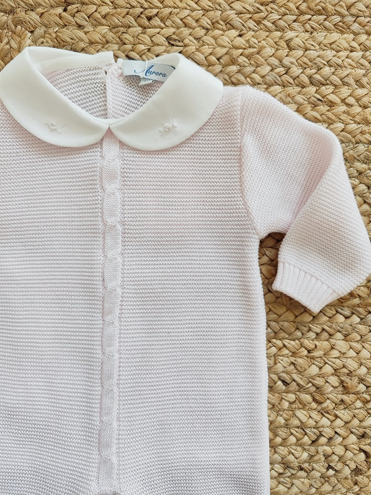 Tutina + cappellino + scarpine in filo di cotone Aurora