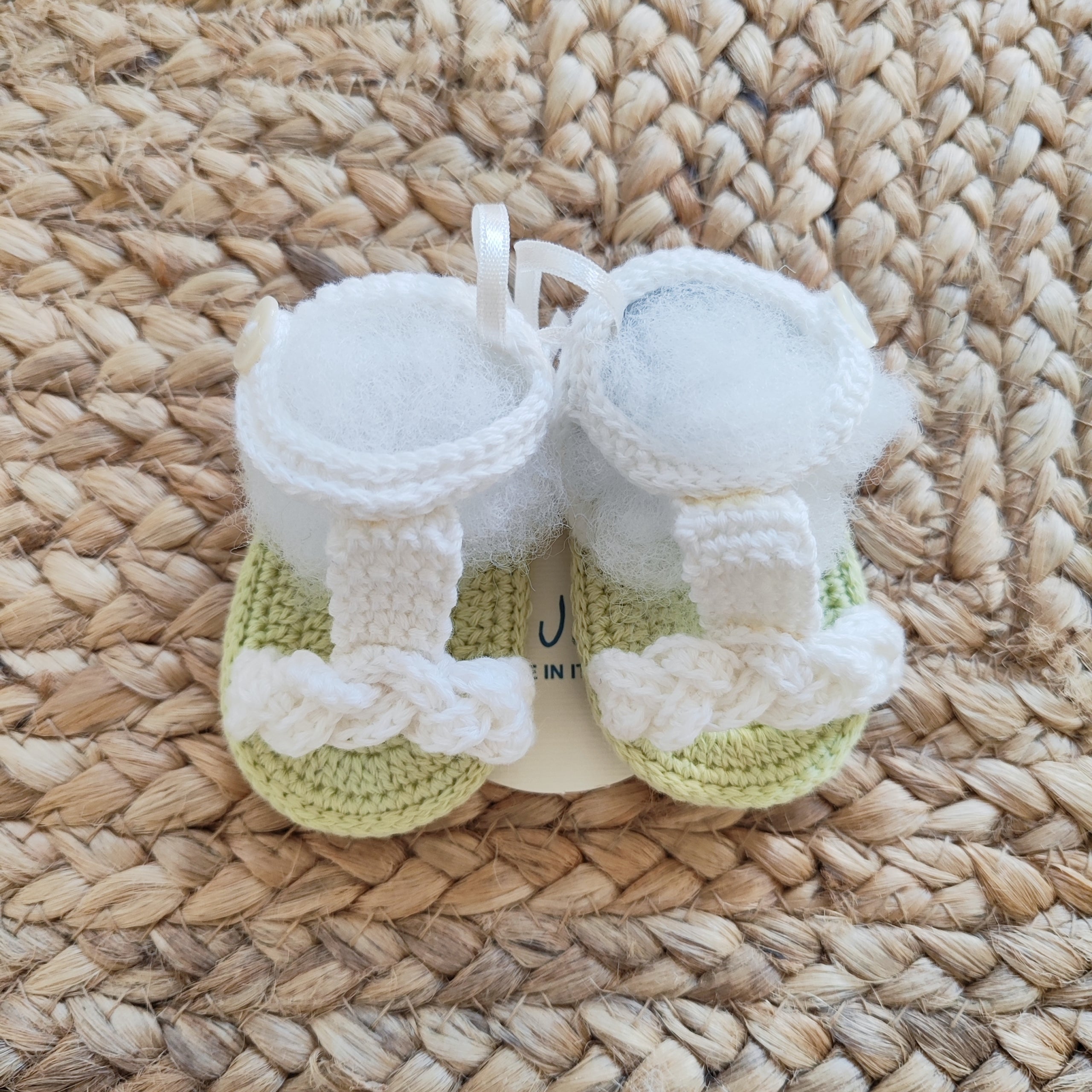 Completo+ bavetta + cappellino + scarpette in filo di cotone Jolie Juliet