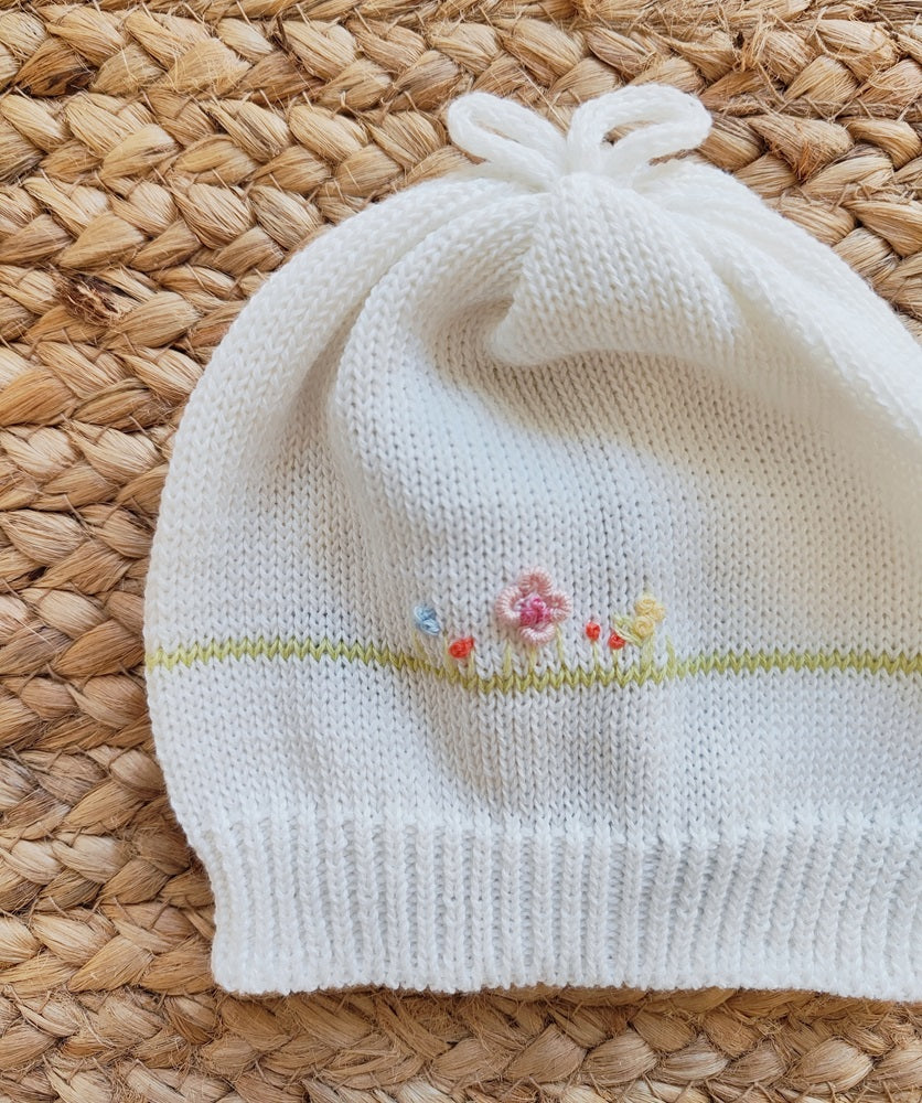 Completo+ bavetta + cappellino + scarpette in filo di cotone Jolie Juliet