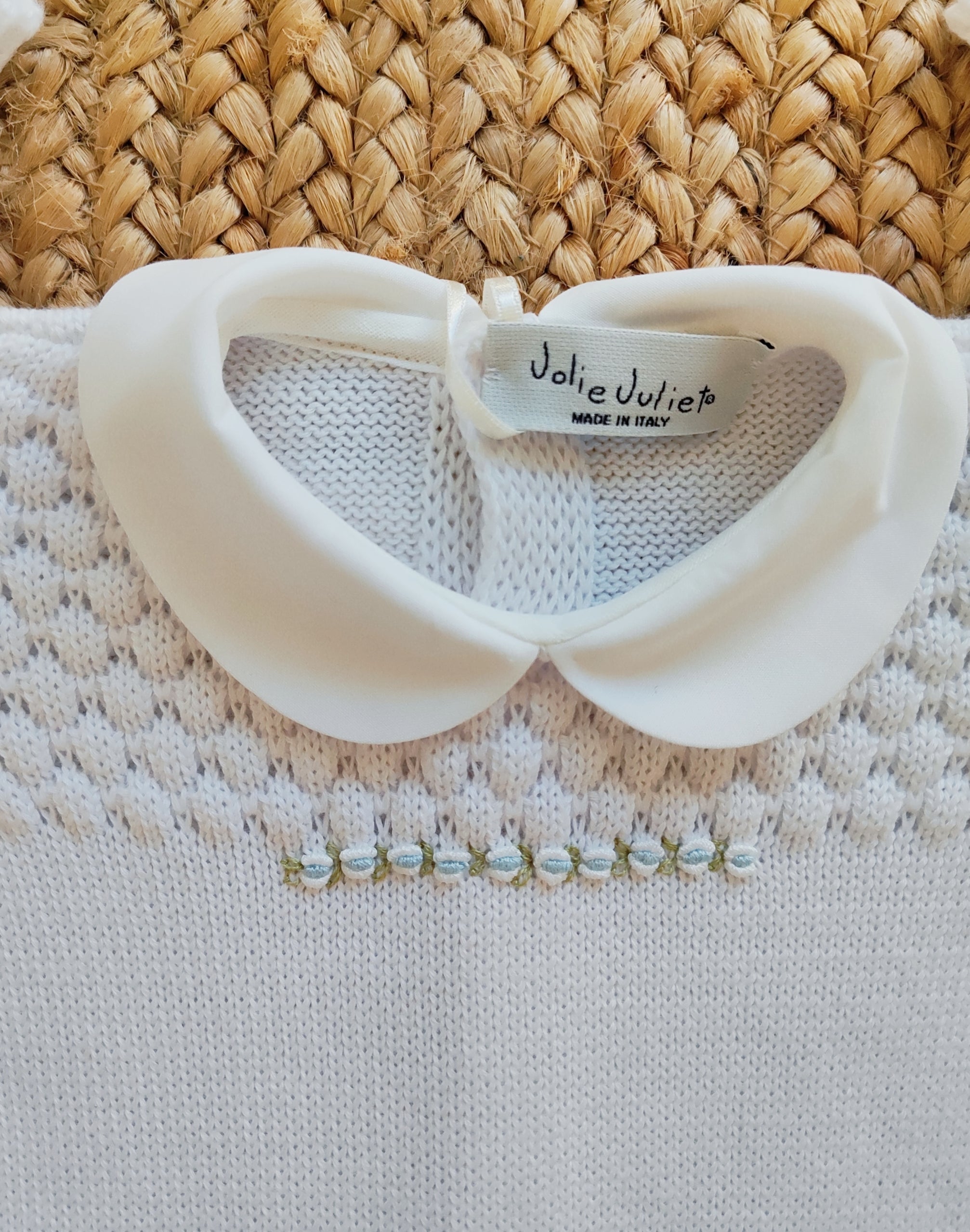 Tutina + bavetta + scarpette in filo di cotone Jolie Juliet