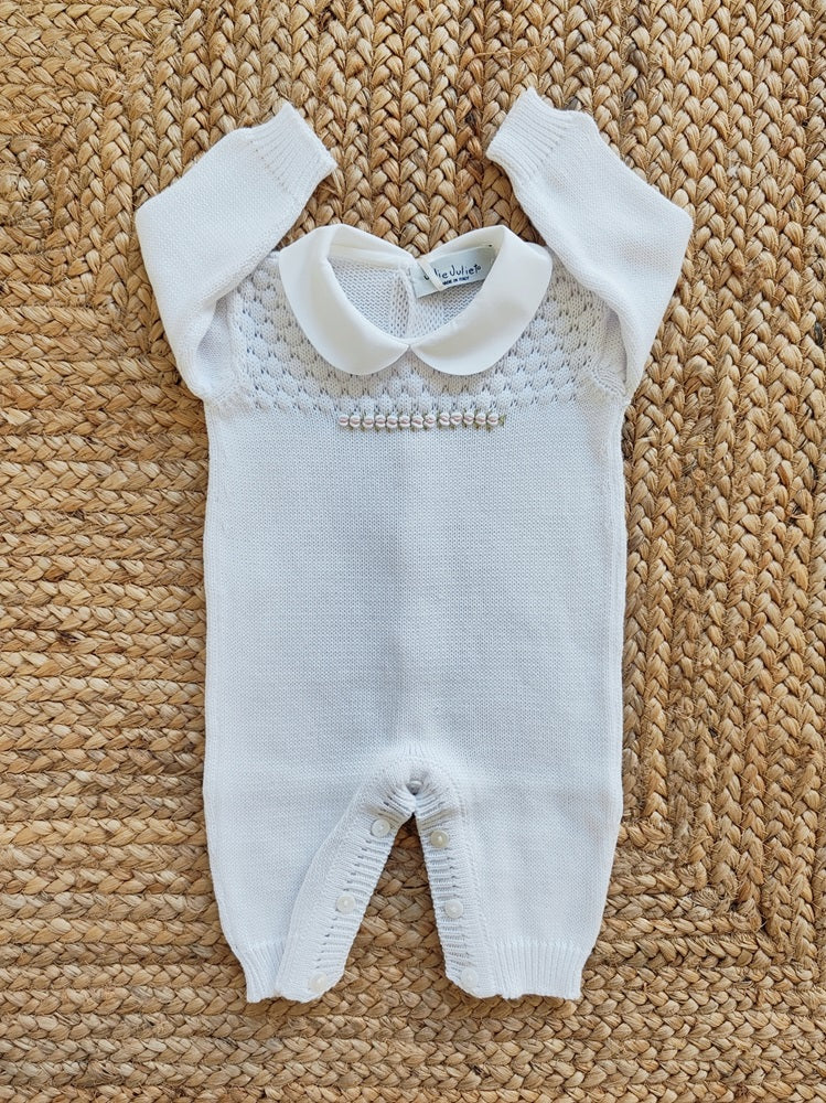 Tutina + bavetta + scarpette in filo di cotone Jolie Juliet