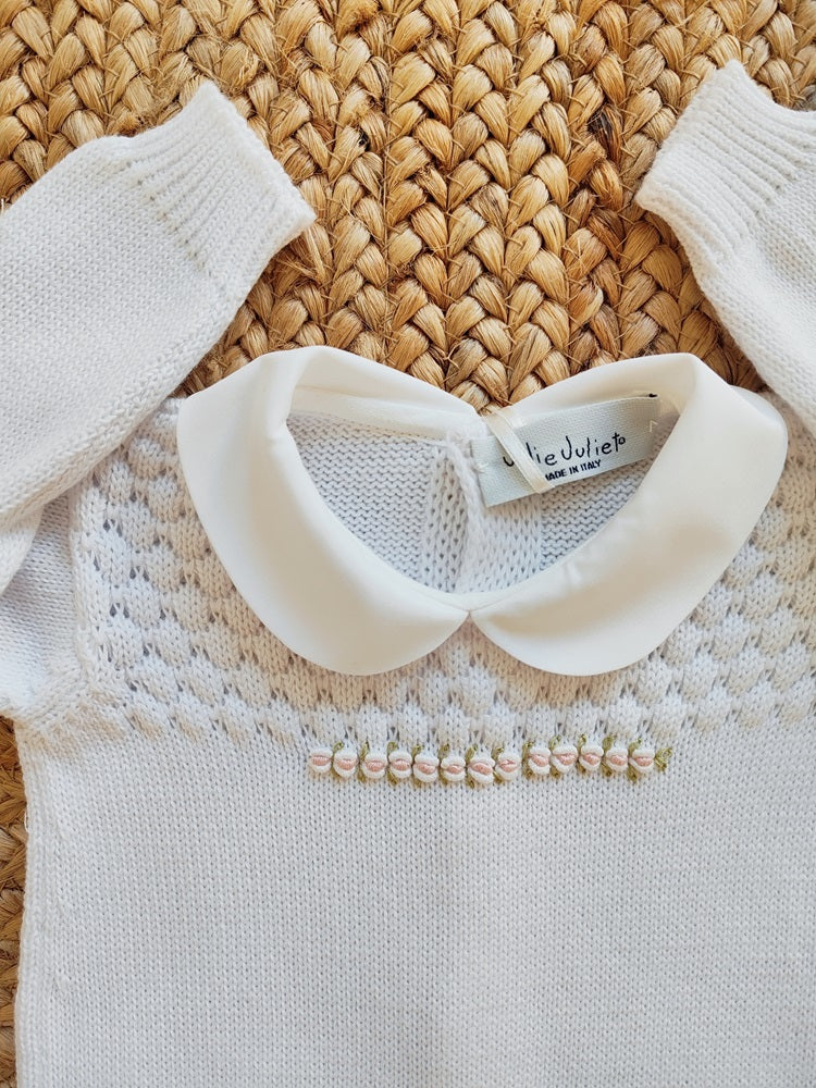 Tutina + bavetta + scarpette in filo di cotone Jolie Juliet