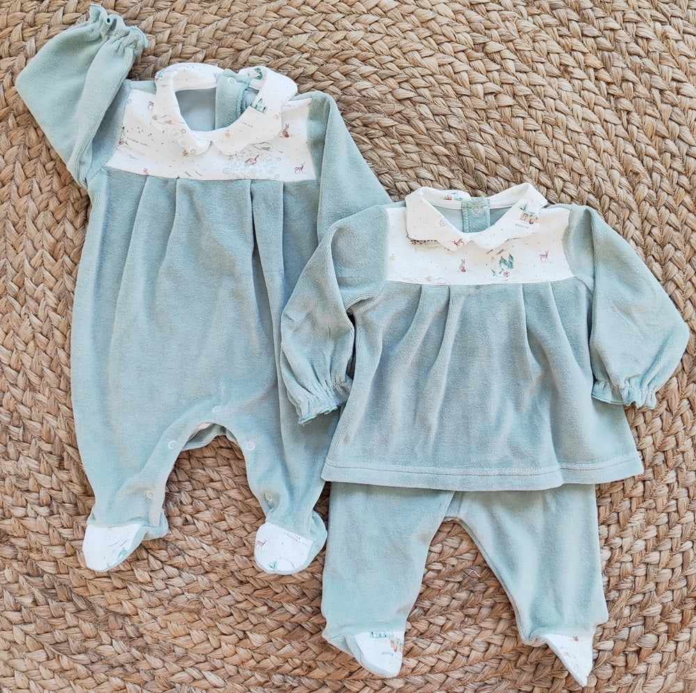 Tutina e Completino in ciniglia Baby Vip