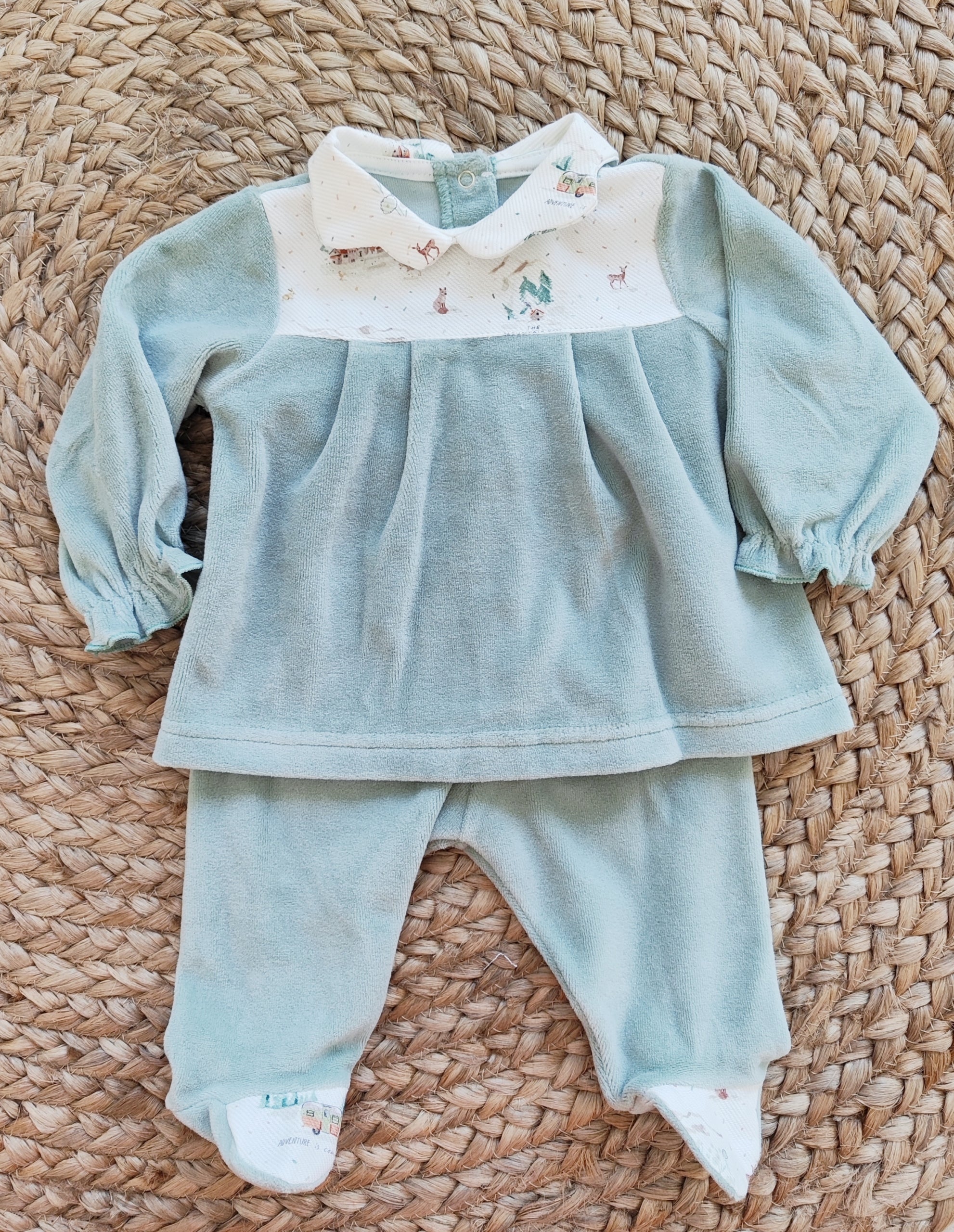 Tutina e Completino in ciniglia Baby Vip