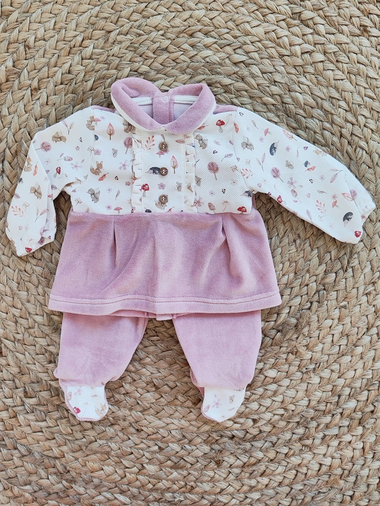 Tutina e Completino in ciniglia Baby Vip