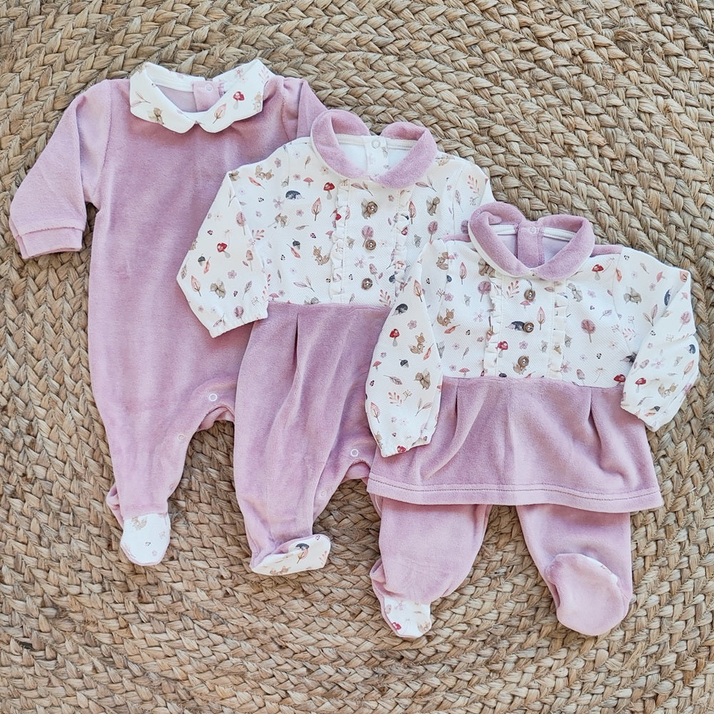 Tutina e Completino in ciniglia Baby Vip