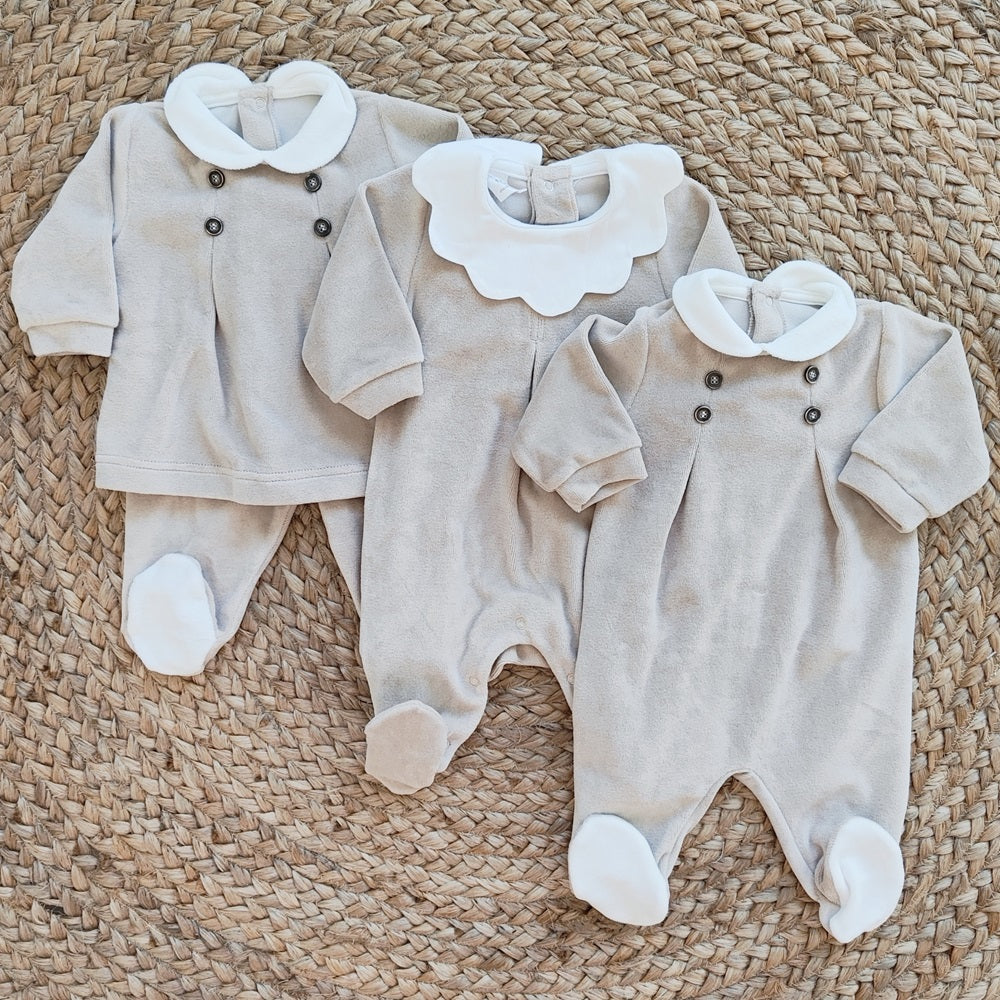 Tutina e Completino in ciniglia Baby Vip