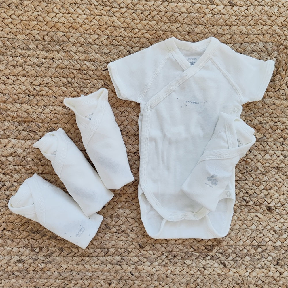 Confezione da 5 body in cotone Petit Bateau