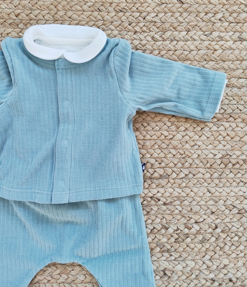 Completo 3 pz in velluto Petit Bateau