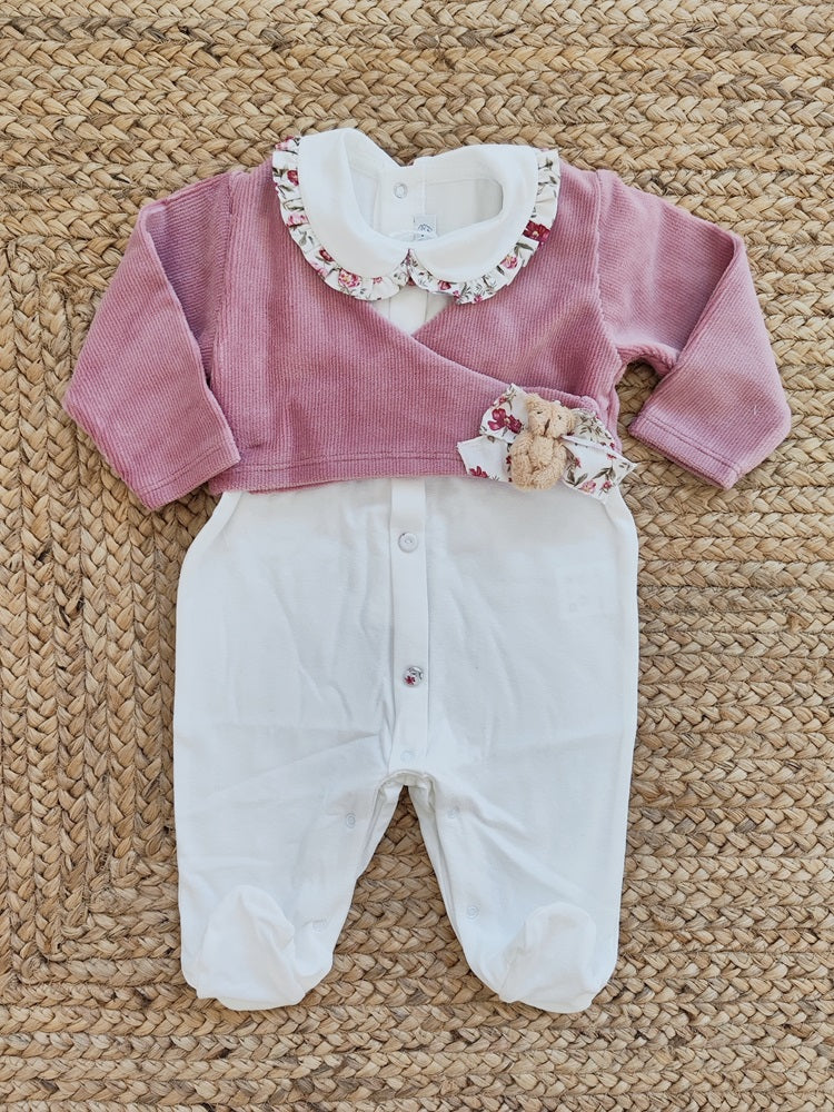 Tutina in caldo cotone e velluto millerighe La Sartoria Dei Piccoli