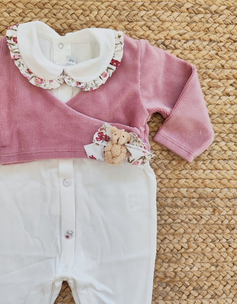 Tutina in caldo cotone e velluto millerighe La Sartoria Dei Piccoli