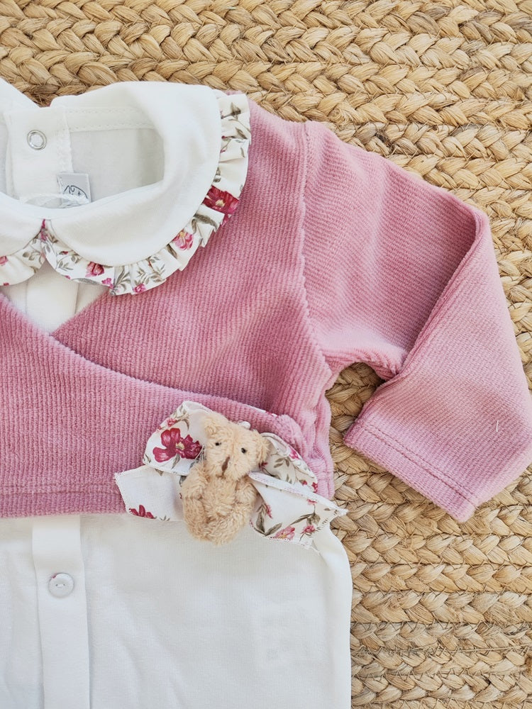 Tutina in caldo cotone e velluto millerighe La Sartoria Dei Piccoli