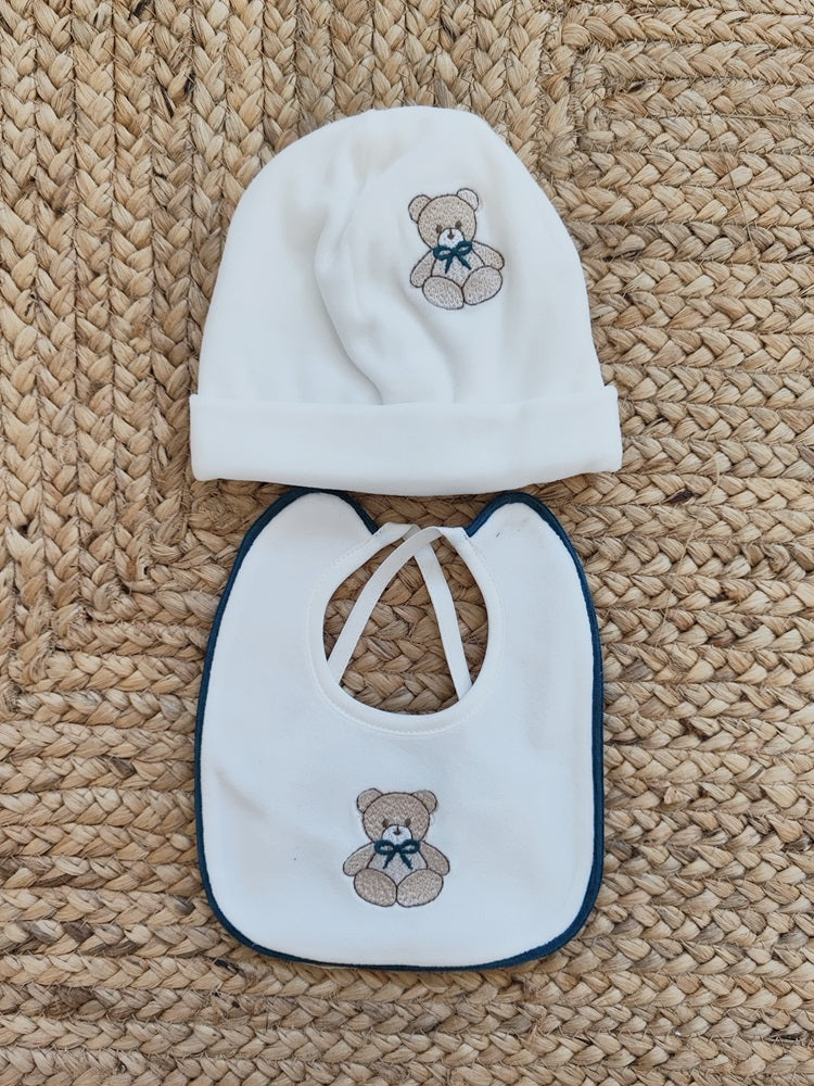 Cappellino in ciniglia + Bavetta