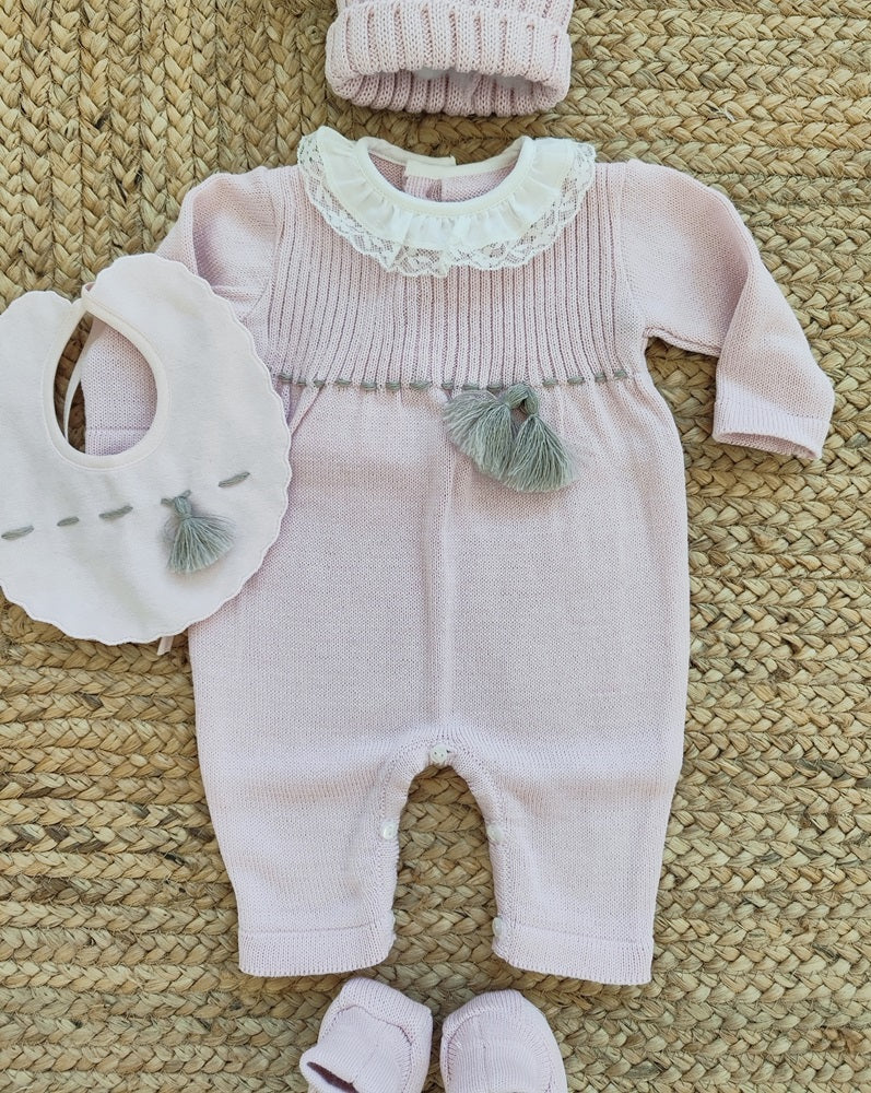 Tutina in lana + Cappello + Scarpine + Bavetta La Sartoria Dei Piccoli