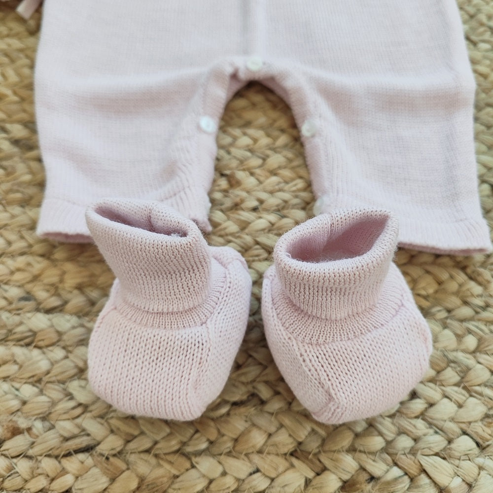 Tutina in lana + Cappello + Scarpine + Bavetta La Sartoria Dei Piccoli