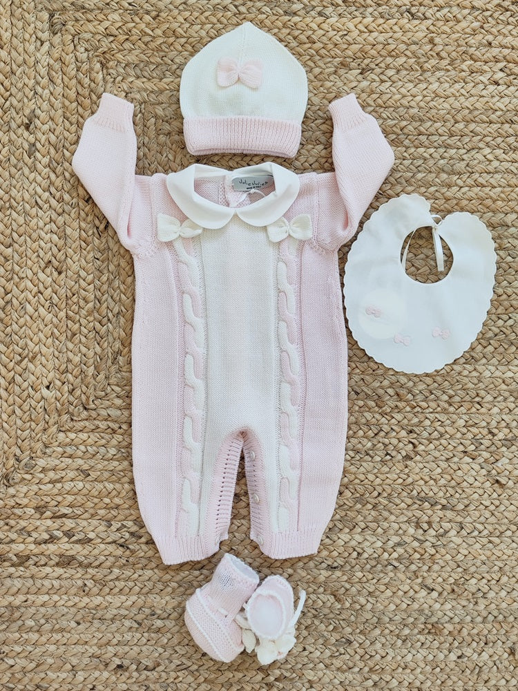 Tutina in lana + Cappello + Scarpine + bavetta Jolie Juliet