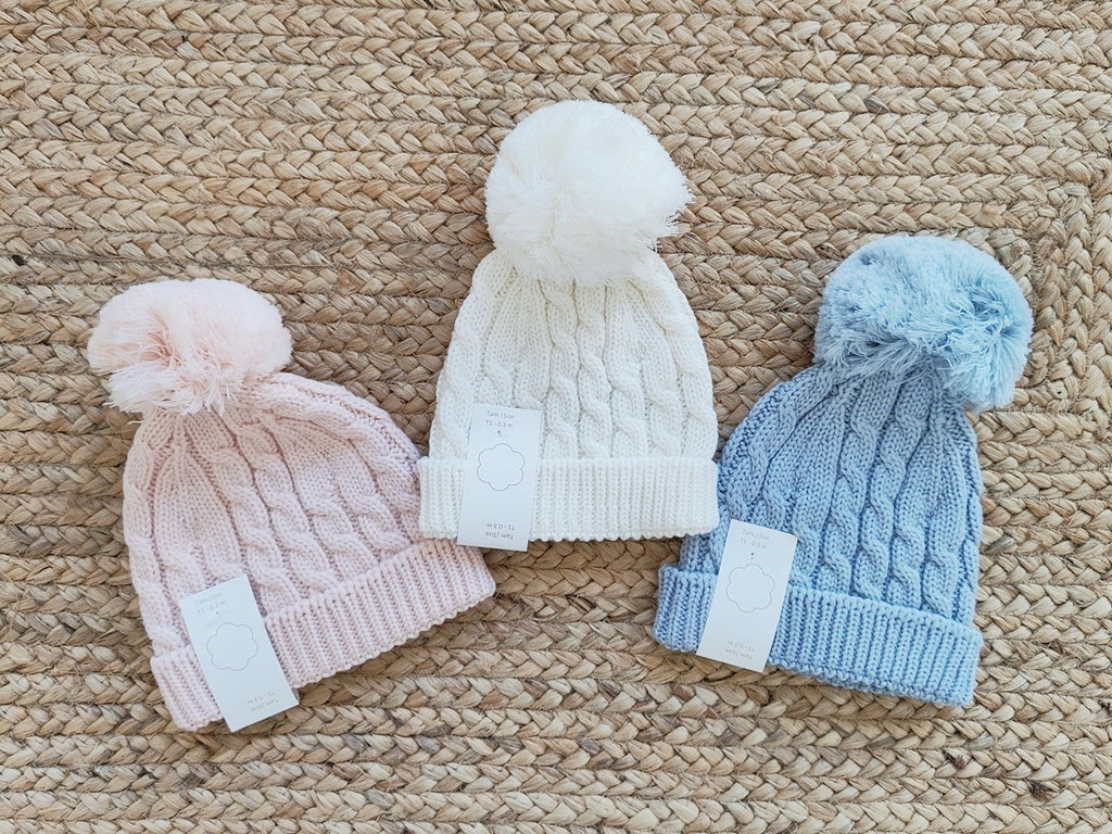 Cappello con pompon in lana Wedoble