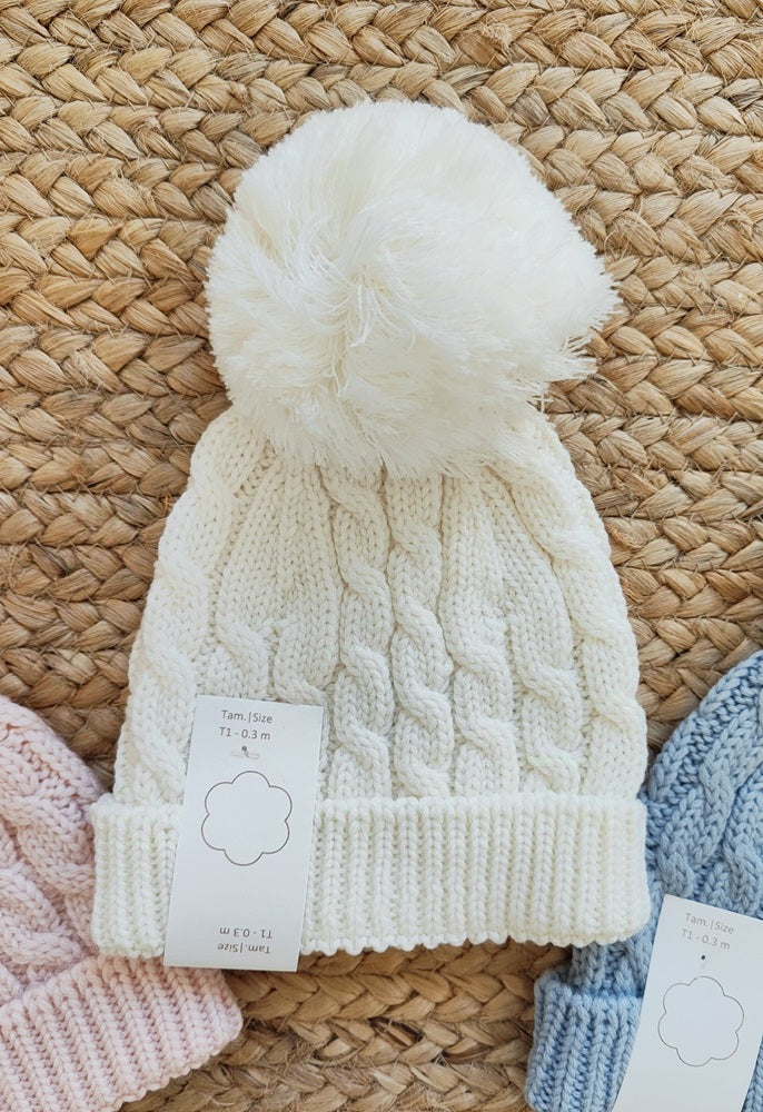 Cappello con pompon in lana Wedoble