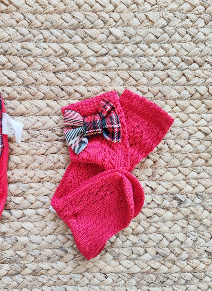 Cappello in ciniglia / Bavetta / Calzini natalizi Baby  Vip