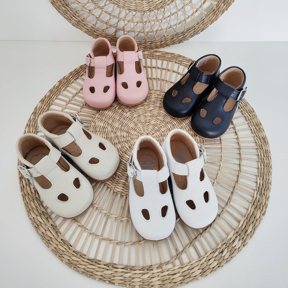Scarpe Occhio di bue in pelle primi passi Angelitos