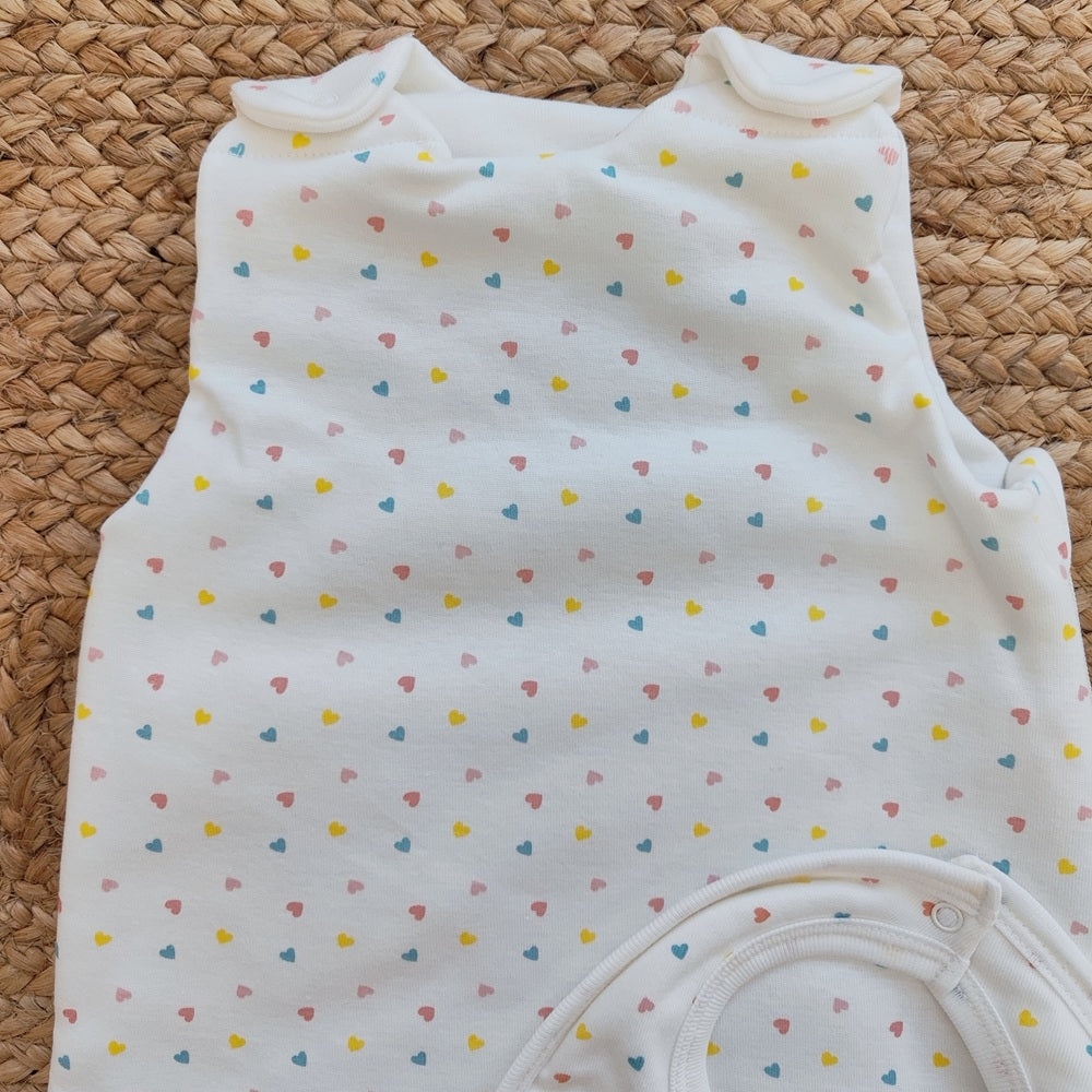 Sacco nanna neonato in cotone + Bavaglino Petit Bateau