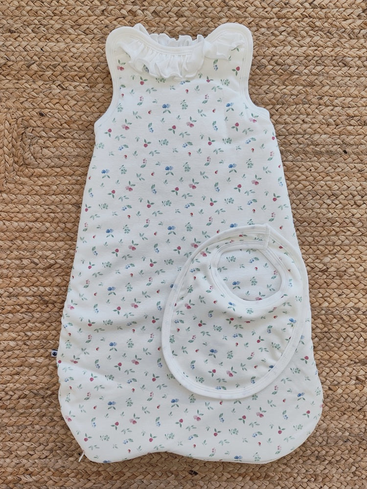 Sacco nanna neonato in cotone + Bavaglino Petit Bateau
