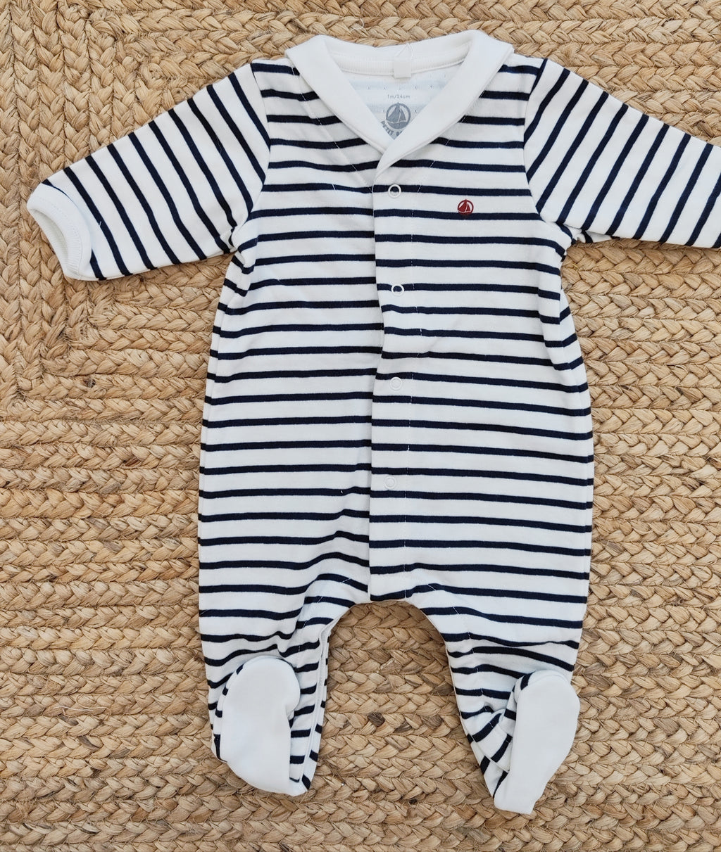 Tutina pigiama in tubique Petit Bateau